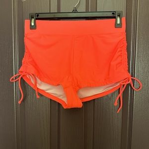 Old Navy Cinching Boy Short Swim Bottom Bright Coral Size 1X EUC